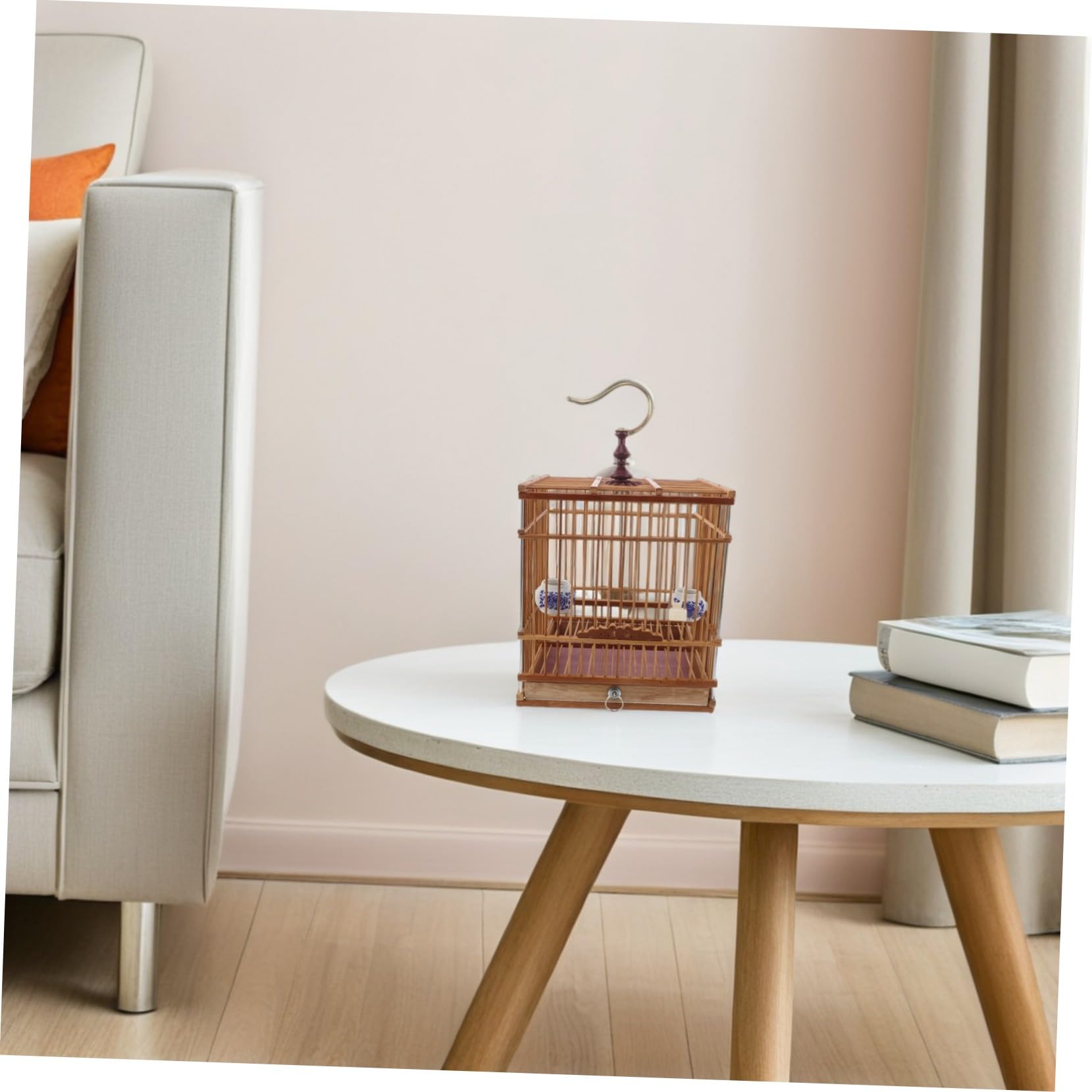 Vogelkäfig Rechteckig Carbonisiertes Stabiler Nistkasten für Wellensittiche Zosterops Kanarienvögel Eleganter Vintage Käfig für Garten Balkon Büro Praktisches Design mit