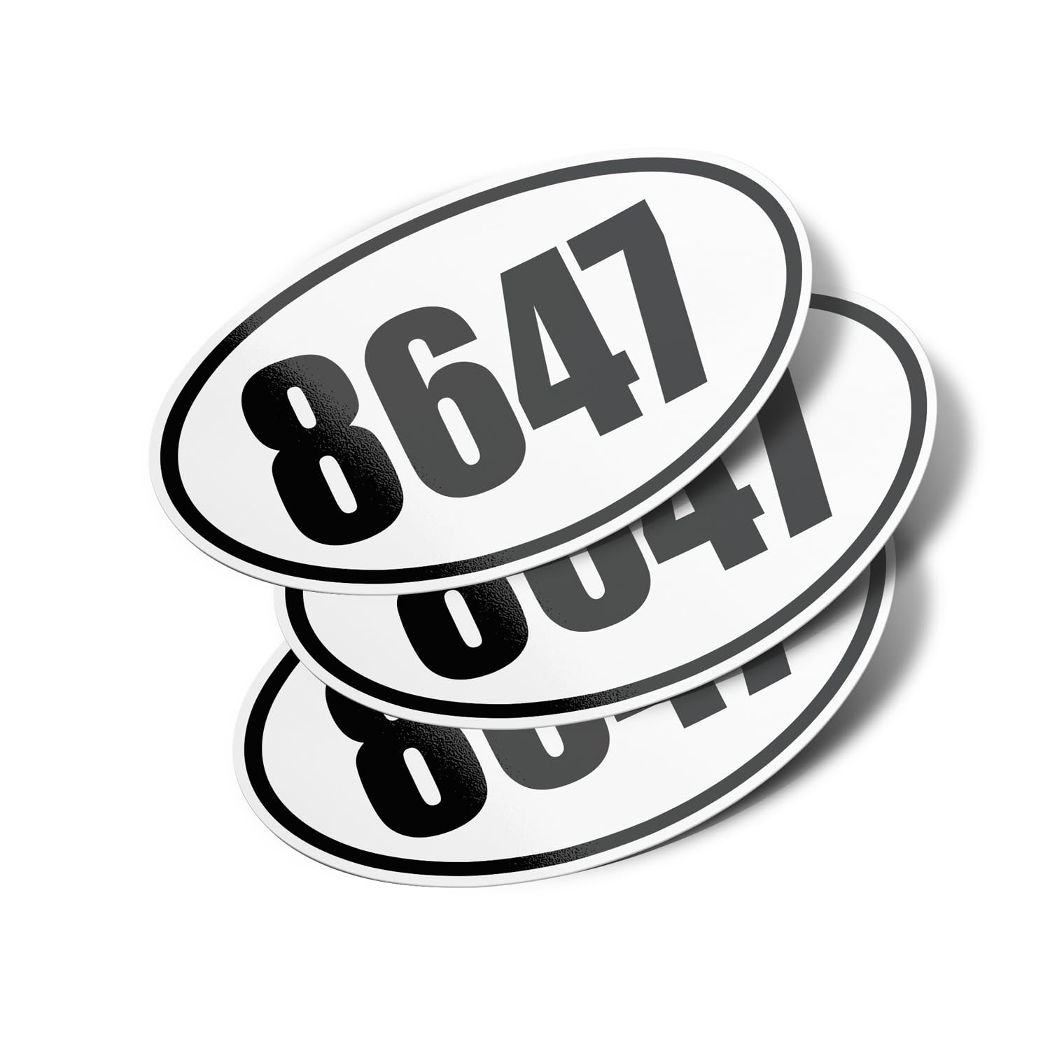 Amazon.com - 8647 Oval Vinyl Bumper Stickers (3 Pack)