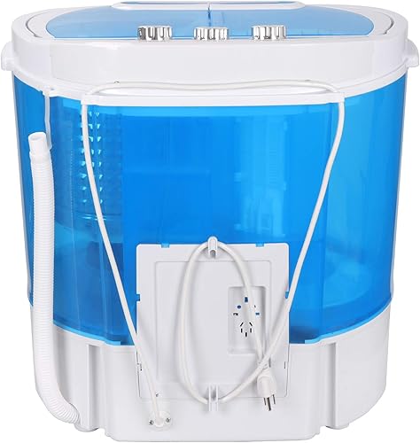 Miniatura 9 de Lavadora portátil, 9.9 libras, mini lavadora compacta de doble tina, lavadora de tambor, lavadora de lavandería con cesta de ciclo de centrifugado y