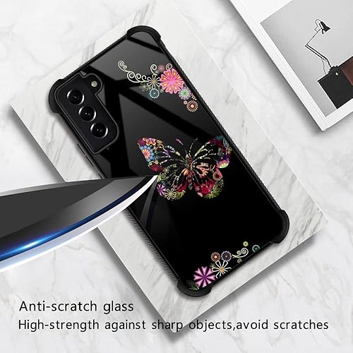 Miniatura 2 de ZHEGAILIAN Funda compatible con Samsung Galaxy S21 Ultra, diseño de mariposa flor-1 para Samsung Galaxy S21 Ultra 5G para niñas y mujeres, diseño de