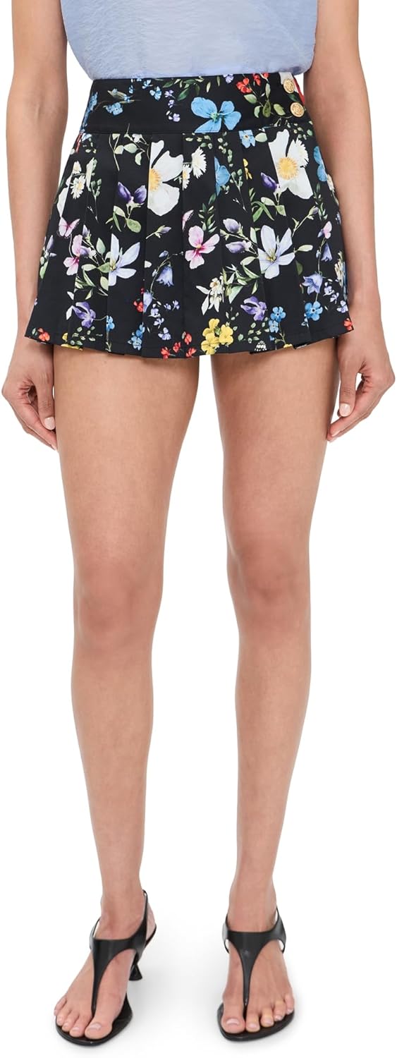 alice + olivia Women's Noah Pleated Mini Skort