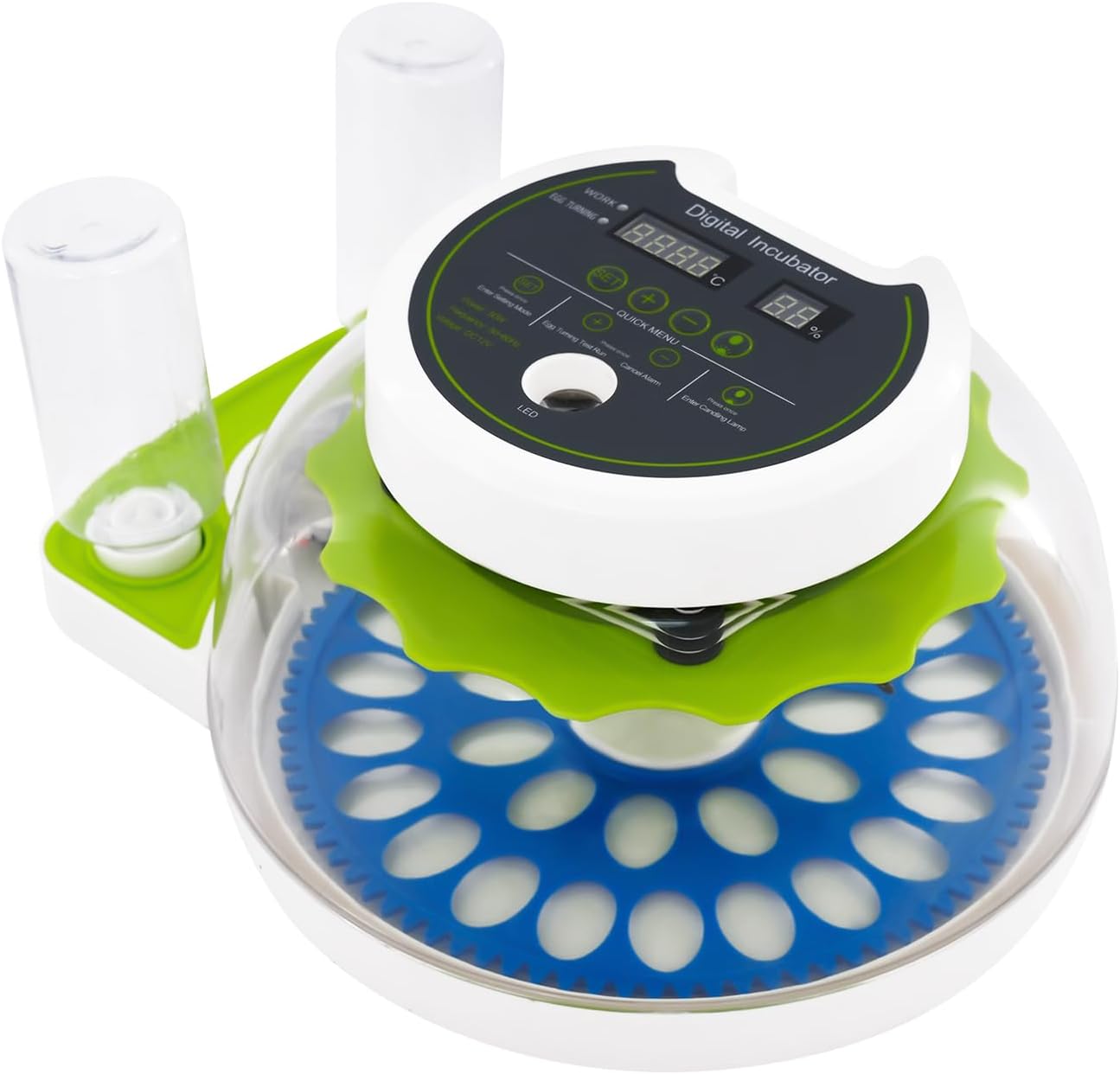 Quail Egg Incubator for Hatching 33 Quail Eggs with Automatic Turner & Humidity Control, Small Quails Brooder, Poultry Egg Incubator for Hatching Parrot Canarys Goose Pigeon in Home Farm