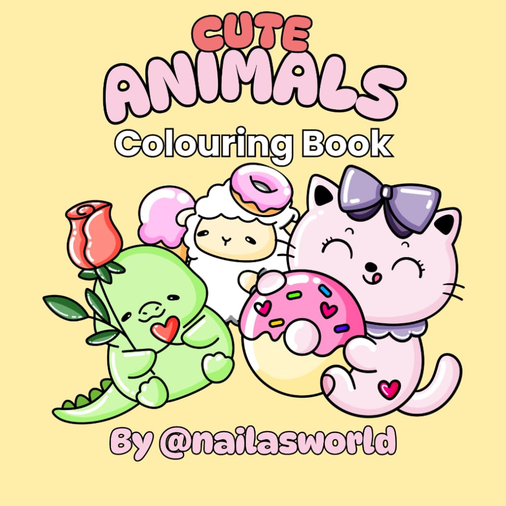 Cute Animals Colouring Book