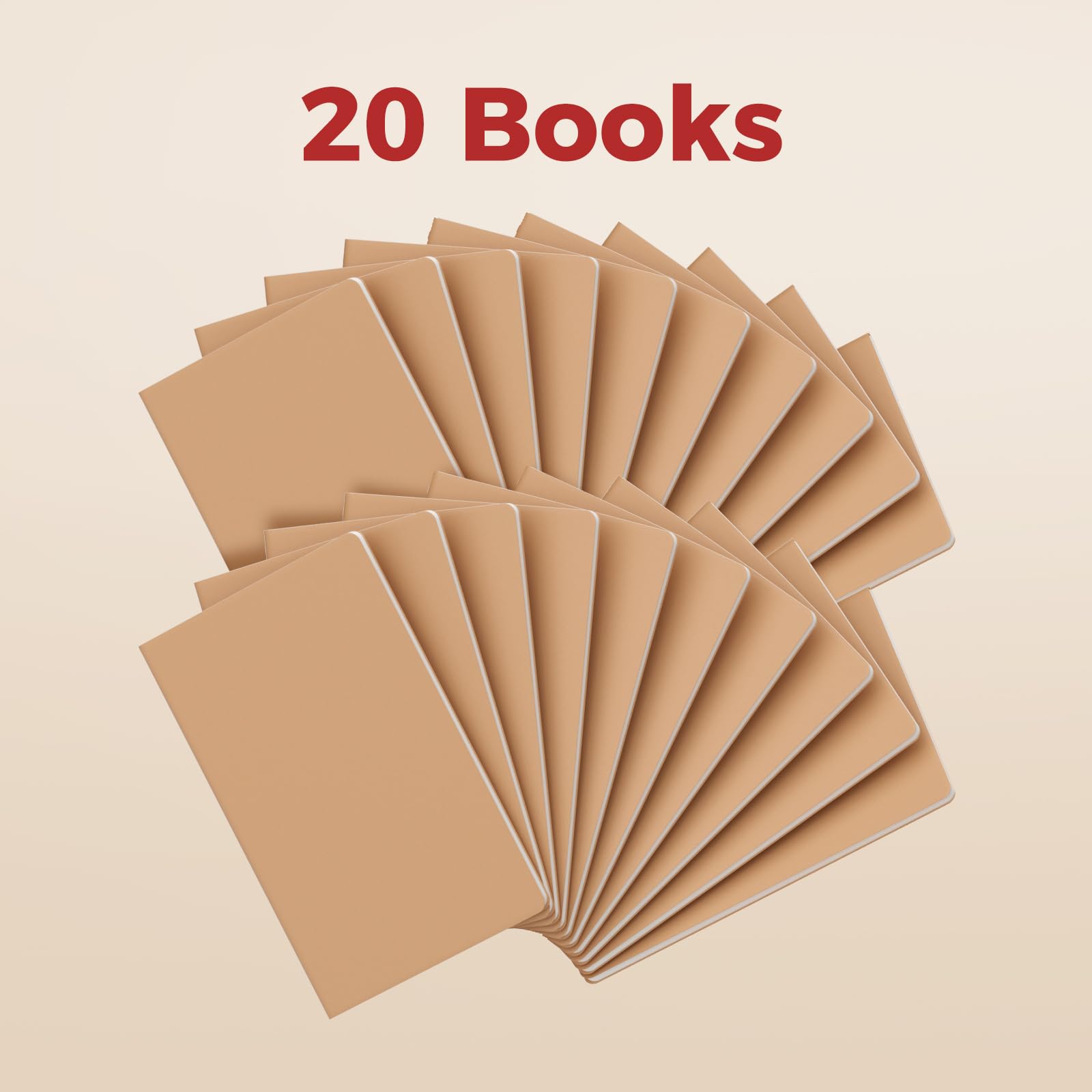 Confezione da 20 piccoli quaderni tascabili a righe, con carta spessa a righe universitarie, 60 pagine, 14 x 8,9 cm, formato A6, copertina in carta kraft, diario, scrittura, album per schizzi