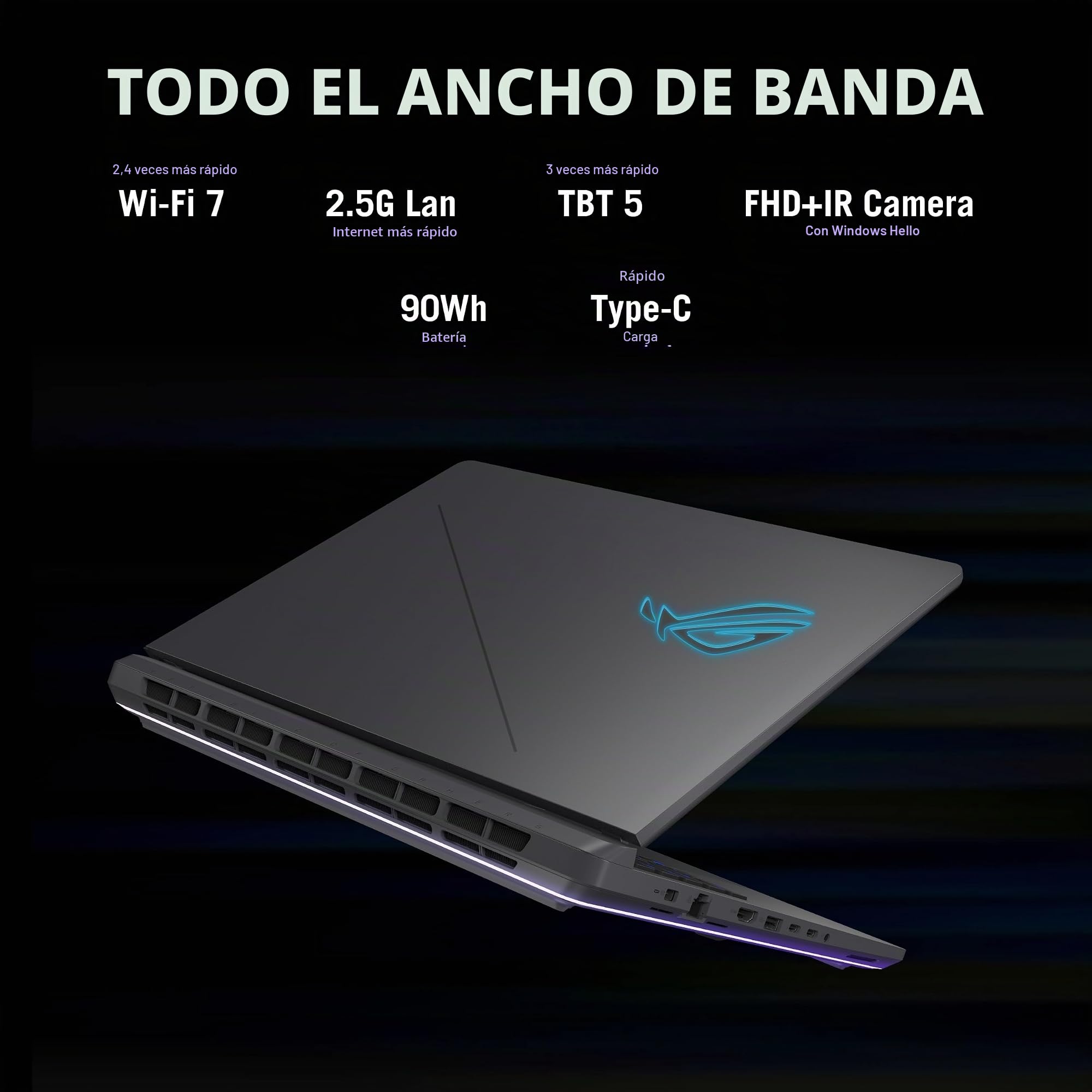 ASUS ROG Strix G16 - Laptop para juegos, pantalla IPS de 16 pulgadas 2.5K 240Hz, Intel Core Ultra 9 275HX, GeForce RTX 5080 16GB GDDR7, 32GB DDR5 RAM, 1TB PCIe SSD, Wi-Fi 7, teclado de diseño