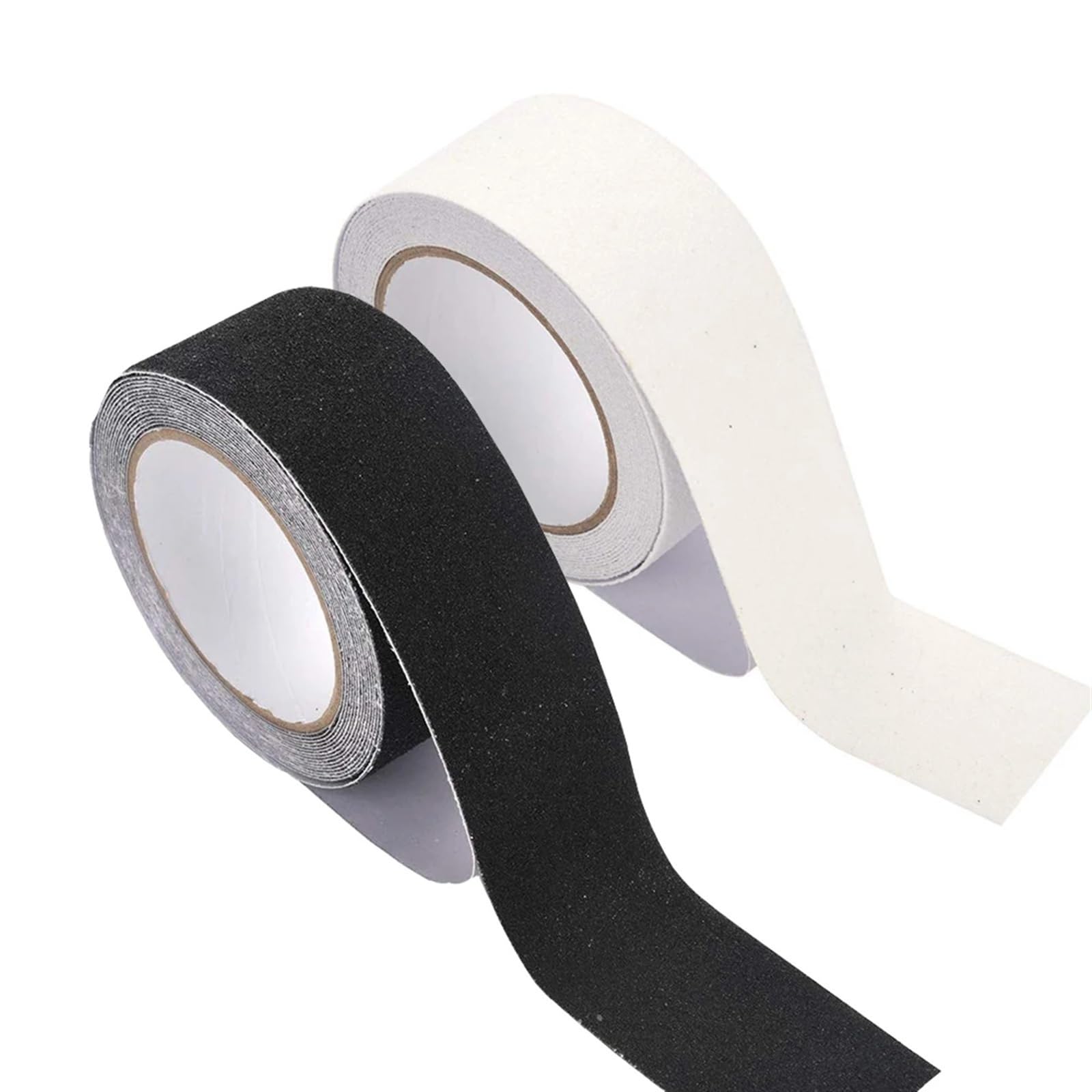 Tira antideslizante para peldaños de escalera con cinta adhesiva para interiores y exteriores para decoración y seguridad, borde de escalera negro