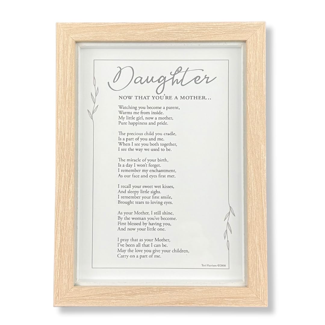 Now That You're a Mother Frame- Gift for Daughter from Mom for Christmas, Mother's Day, Child Birth
