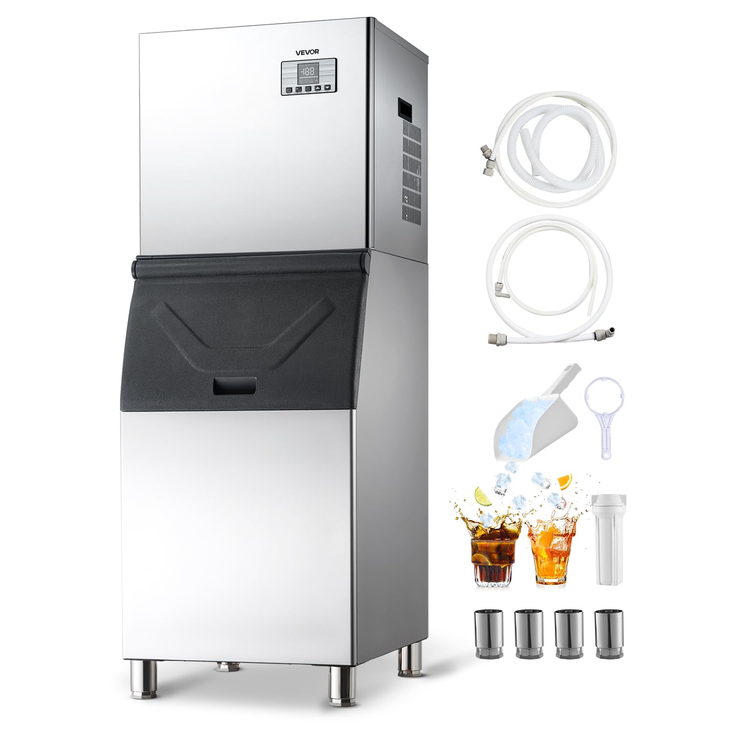 Photo 1 of "ONLY BOTTOM PART"VEVOR Commercial Ice Maker Machine, 400LBS/24H Ice-Making Machine with 300LBS Stainless Steel Storage Bin, Auto Self-Cleaning Ice Maker with Touchscreen for Bar Cafe Restaurant Business Commercial   "ONLY BOTTOM PART"