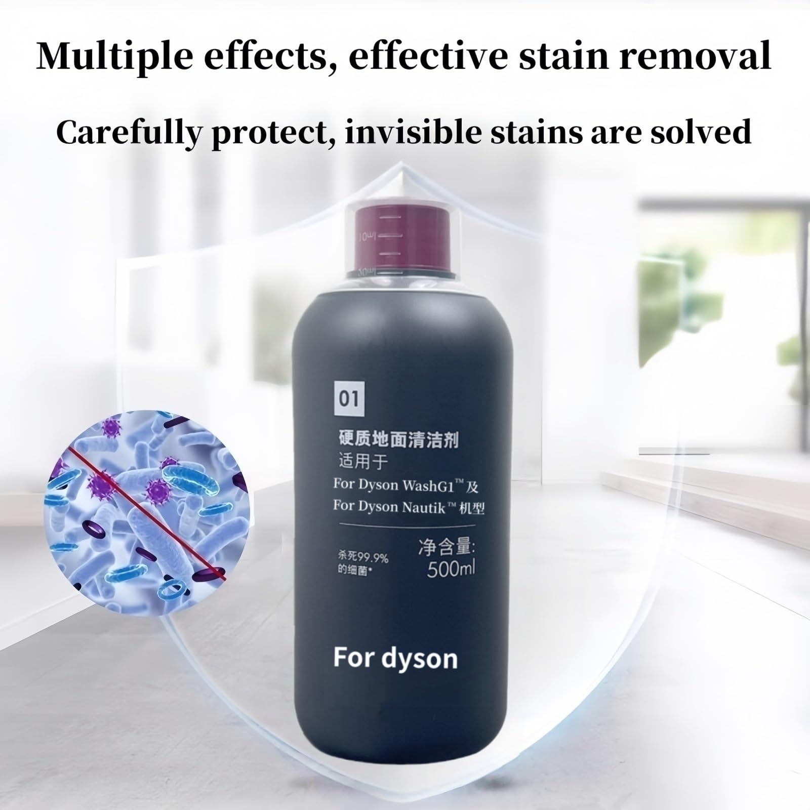 Limpiador De Pisos Multisuperficie De 500 Ml Compatible Con Dyson WashG1/Nautik Aspiradora En Seco Y Húmedo