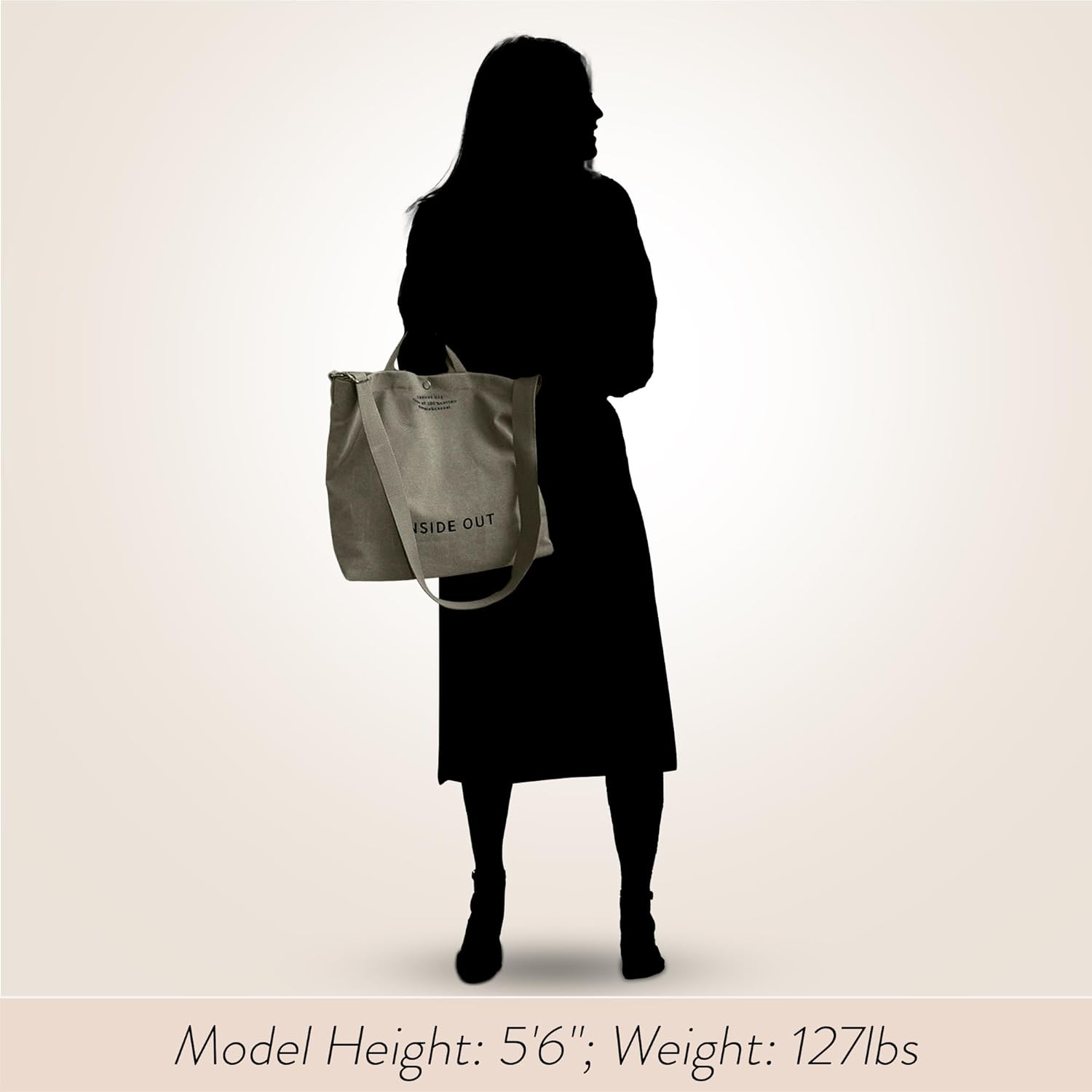 Large Tote Bag for Women, Canvas Bag Women Gift, Fashion Crossbody 16oz Cotton Bag, Large Capacity Shoulder Bag - Image 8