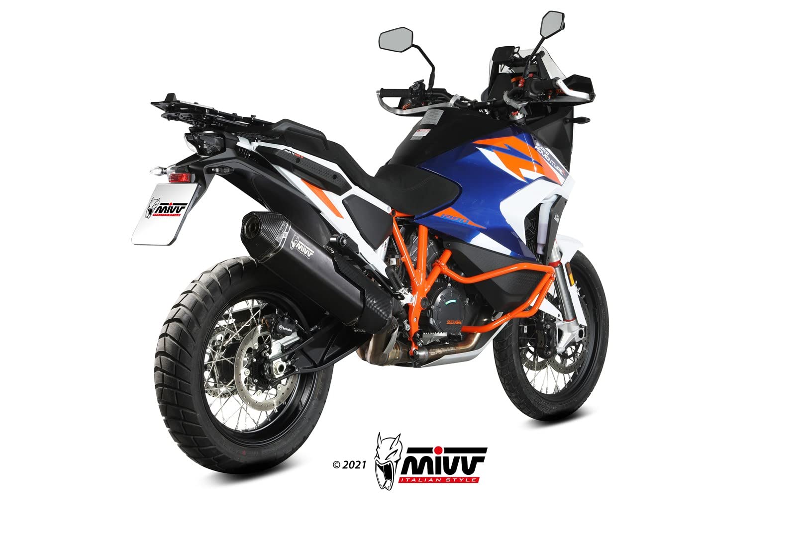 mivv scarico omologato cat-oem speed edge nero coppa carbonio compatibile con ktm 1290 super adventure/r/s/t 2021 2022 mototopgun