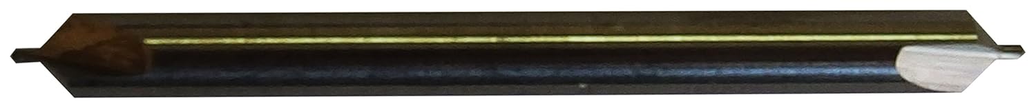 31624 Micro Grain Solid Carbide 90 Degrees Plain Type Combined Drill Bit and Countersink, Uncoated (Bright) Finish, Round Shank, Spiral Flute, 120 Degrees Point, 0.025" Size, 1-1/4" Length (Pack of 1)