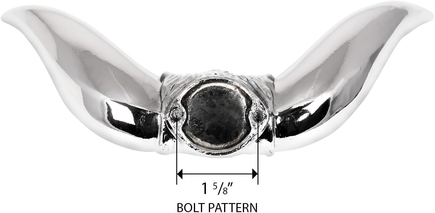 GG Grand General 48180 Chrome Bull Horn Hood Ornament
