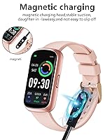 Vista 2 de [Paquete de 2] para AKUMAKA CS5 Multi impermeable Fitness Tracker Watch Cable de carga USB magnético, cargador de cable de 2 pines para reloj