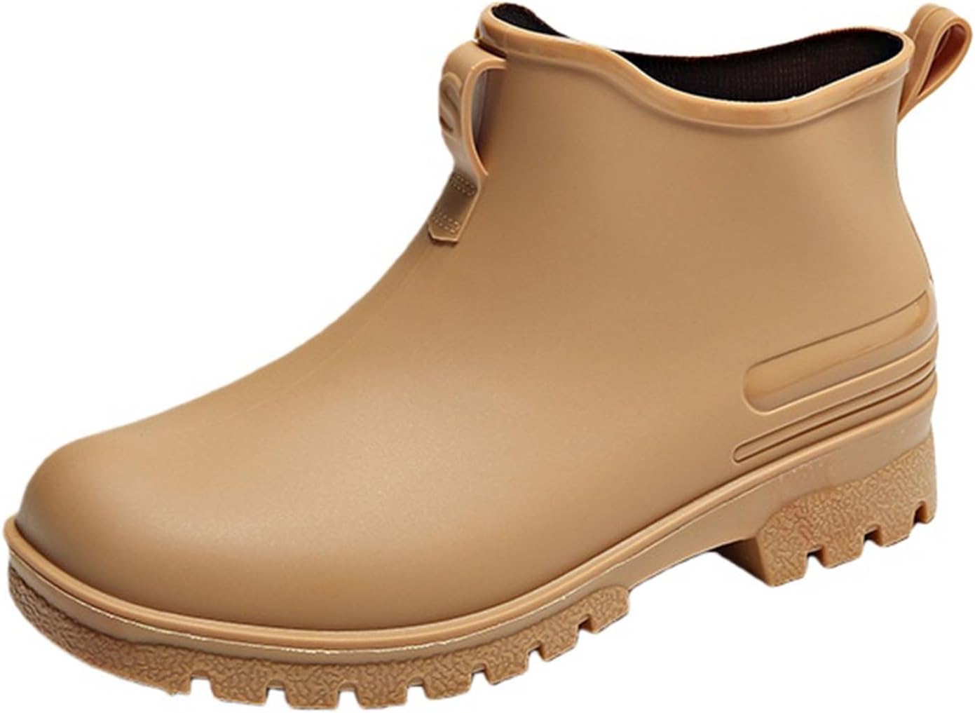 Women's Short Rain Boots Mens Waterproof Ankle Chelsea Boots Non-Slip Water-Resistant Outdoor Work Garden Shoes Lightweight Fashionable Mud Booties for Boating Gardening Farming