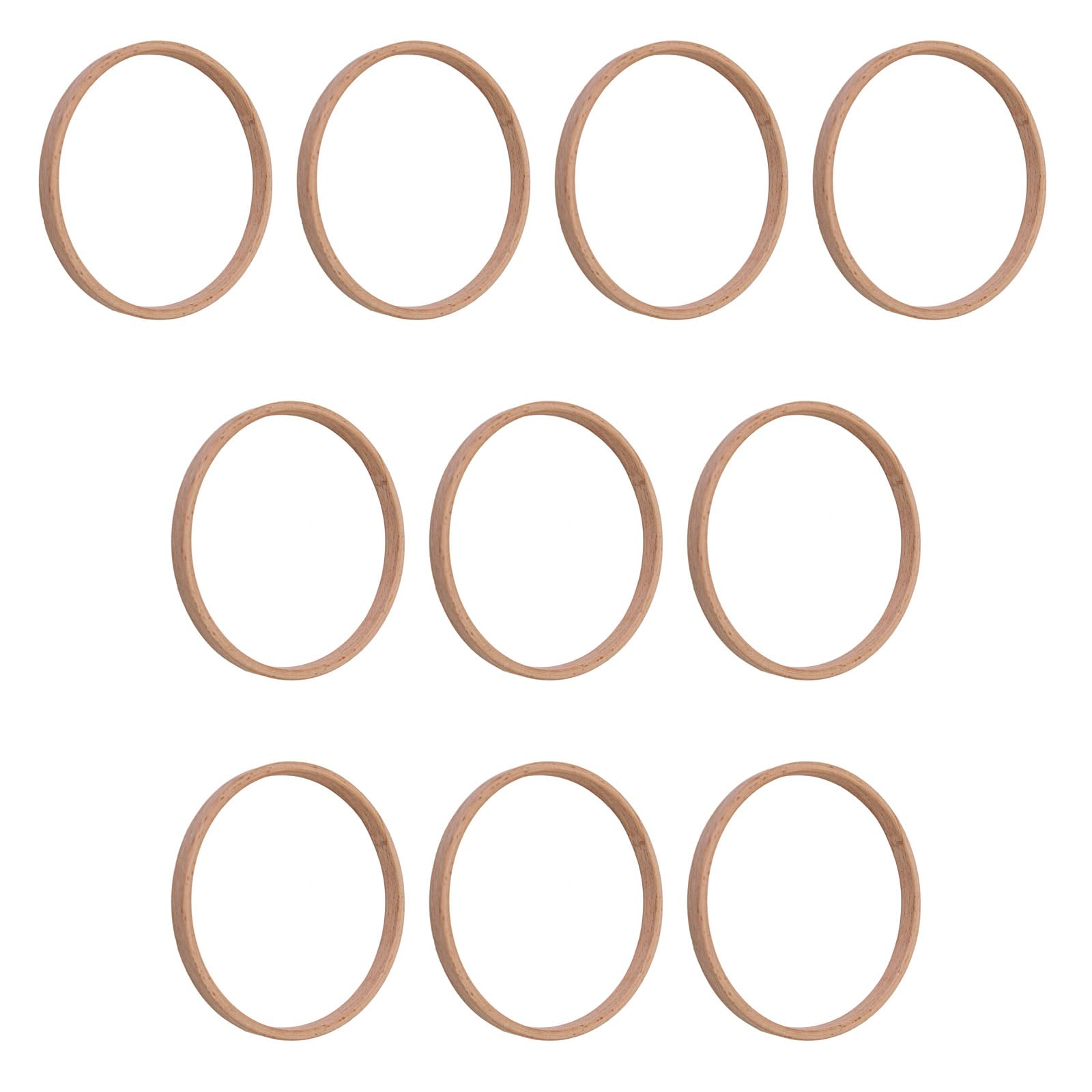 Elnwnnkc 10Pcs Wood Floral Hoop Wreath Round Craft Hoop Rings for Dream Catcher Hanging Ornaments Wedding Wreath Decoration Craft Set