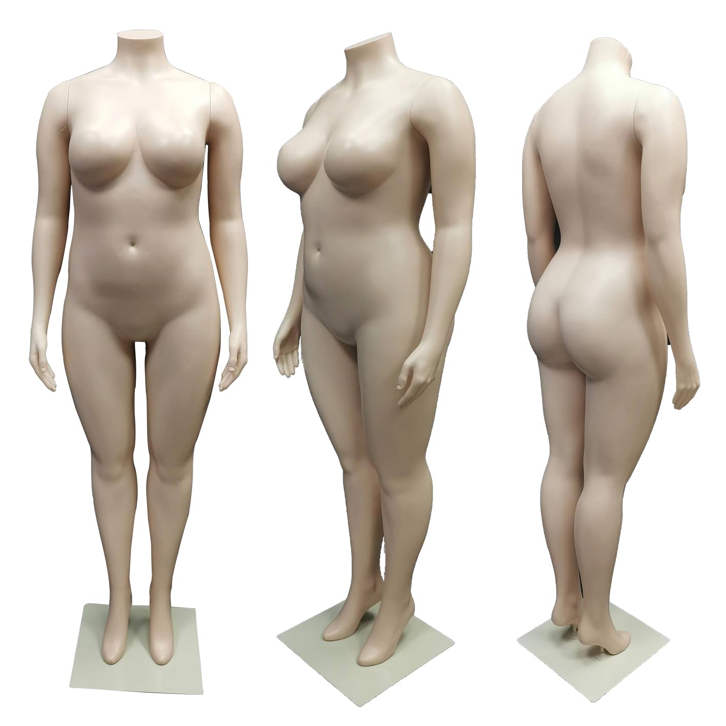 Female Mannequin Headless Style，Plus Size Mannequin Female Curvy Full Body, Material: Plastic(988M)