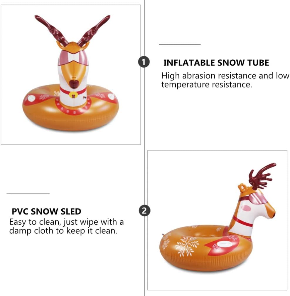 BESPORTBLE 1pc PVC Inflatable Snow Tube for Outdoor Fun Resistance for Sledding and Activities