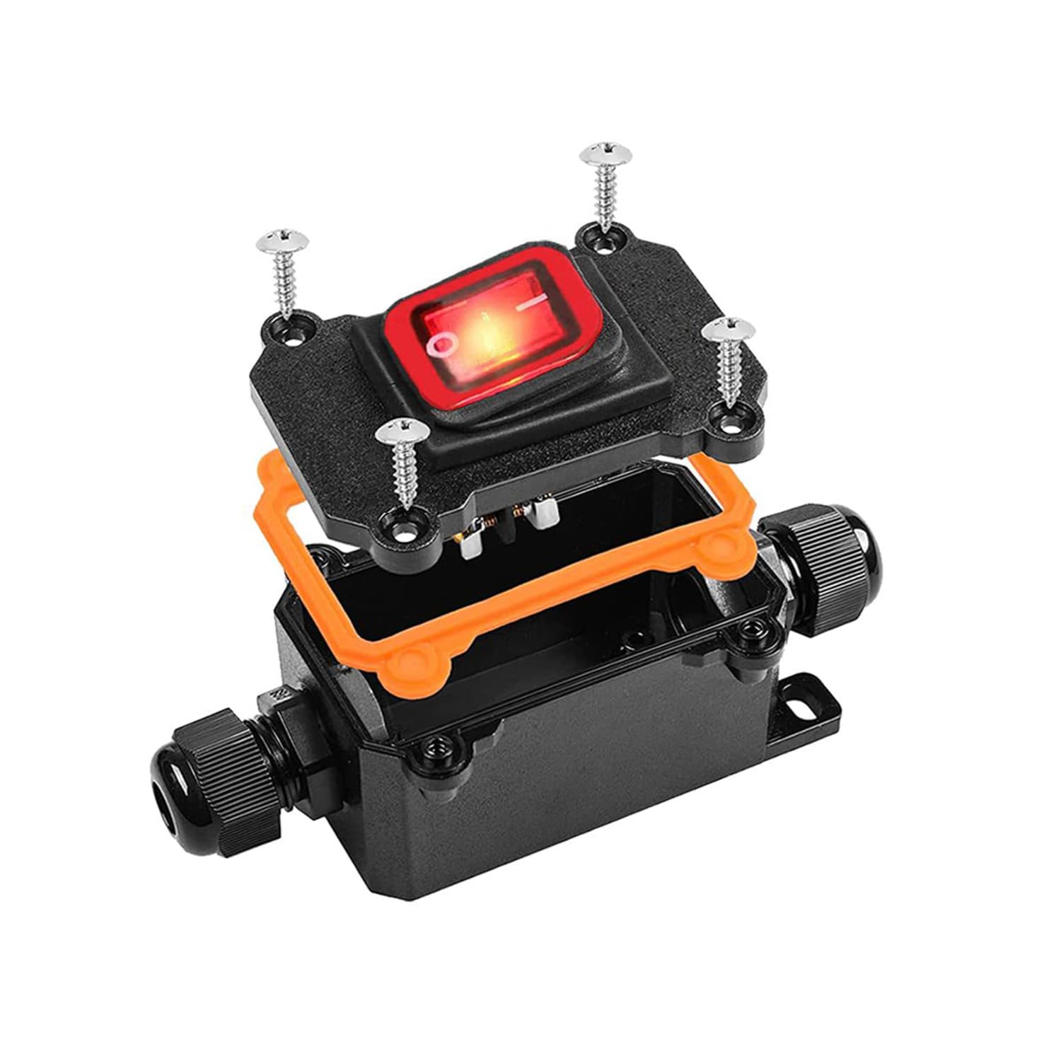 Waterproof Box Switch for Outdoor Wiring Waterproof Switch, Suitable for 12-24 V Household Energy Storage Devices - Image 2