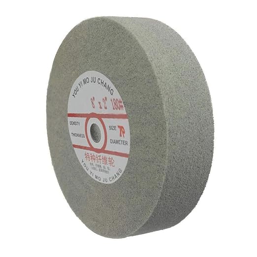 8" x 2" Extra Thick Nylon Fiber Buffing Wheel, 5/8"