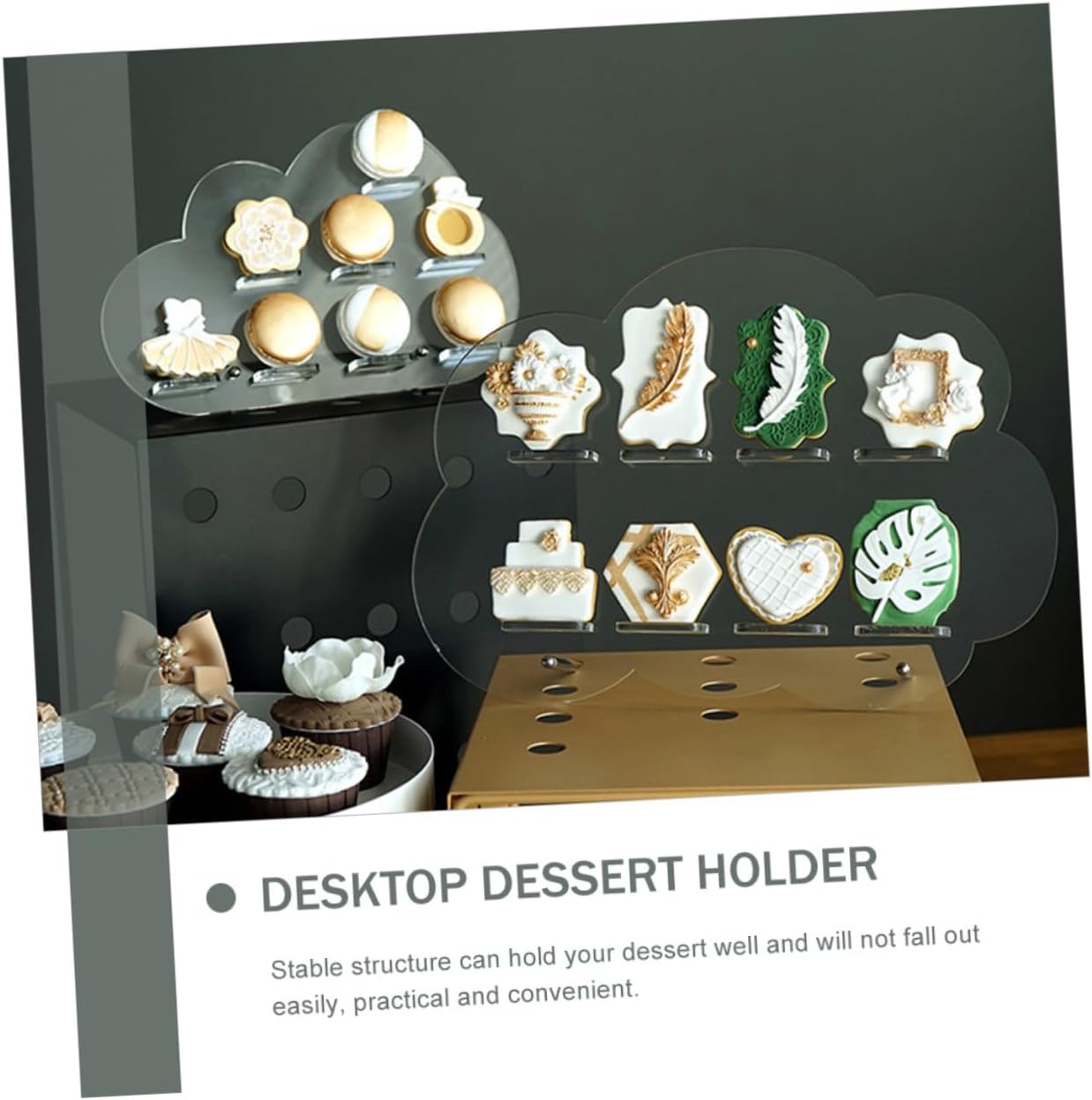 PRETYZOOM 2Pcs Acrylic Cake Display Stands Dessert Racks for Parties Weddings and Events Versatile Cake Holders for Snacks Cookies and Treats