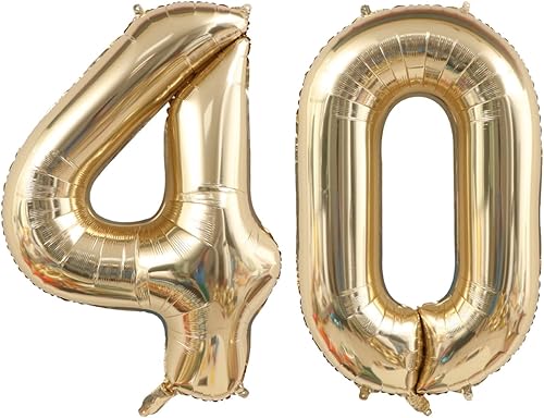 Miniatura 101 de 40 Inch Light Gold 18 Number Balloons White Gold Giant 18 Foil Mylar Helium Large Digital Balloon Champagne Gold Birthday Numbers Jumbo Balloons