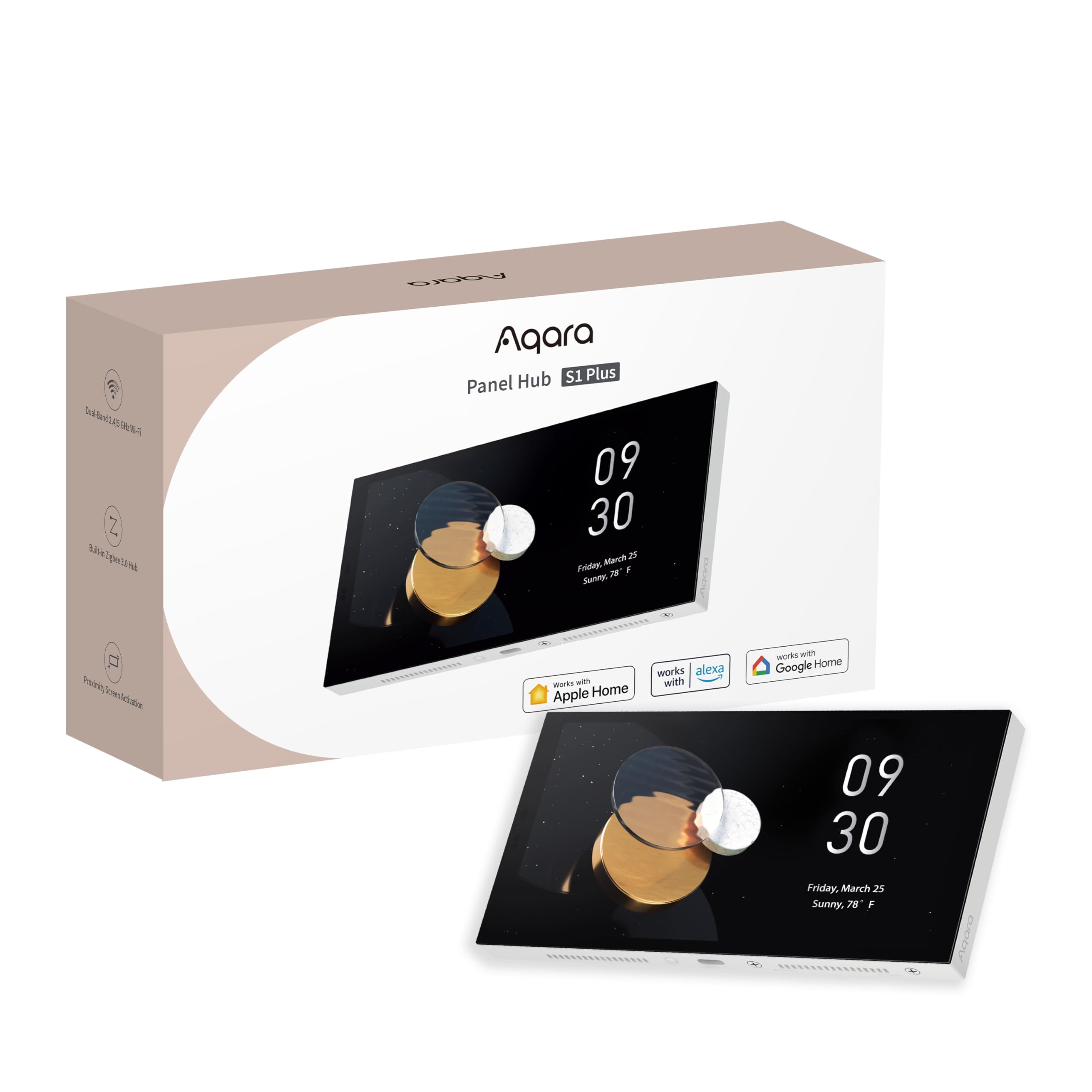 Aqara Aqara Paneel-Hub S1 Plus, Erfordert Neutralleiter, Smart Home Steuerpanel, Zigbee Hub, 2 Elektrische Schalter und 6 Drahtlose Schalter, 2.4/5 GHz Wi-Fi, Unterstützt Apple Home, Alexa, Google