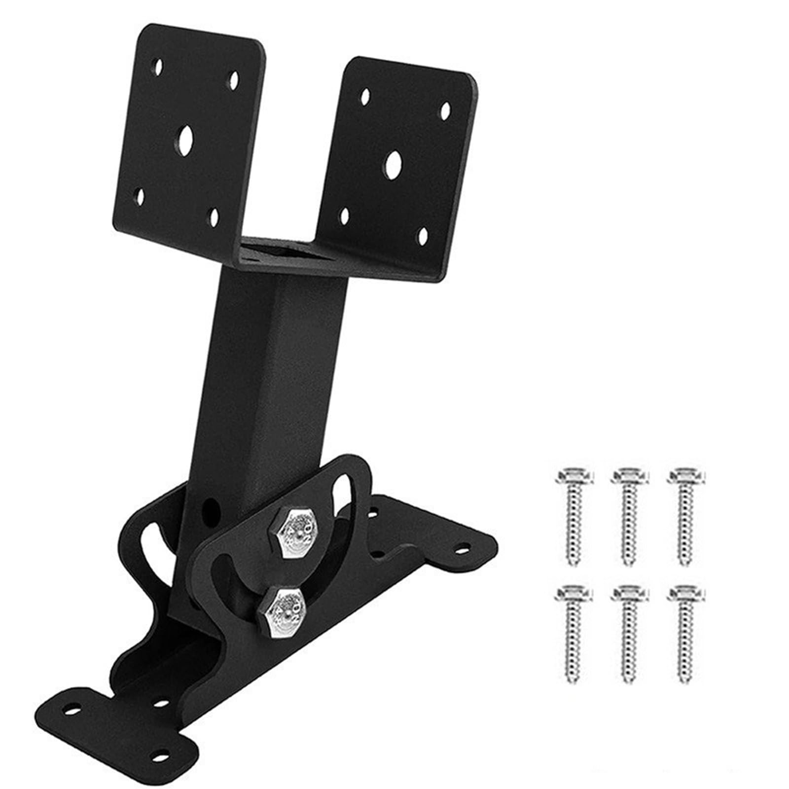 Msioytog Black Pergolas Brackets Heavy Duty Roof Risers, Metal Adjustable Mounting For Outdoor Structures Outdoor Structure Accessories