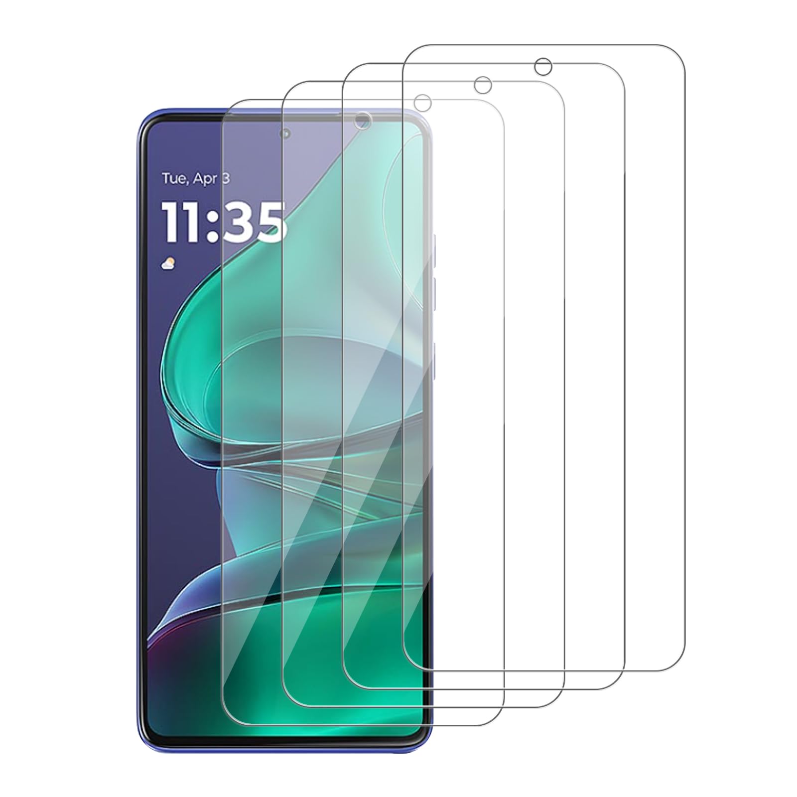4-pak szklanych ochraniaczy ekranu kompatybilnych z Motorola Moto G Stylus 2025 / XT2517 [twardość 9H] - szkło hartowane na ekran HD, odporne na zarysowania, łatwa instalacja [przyjazne dla
