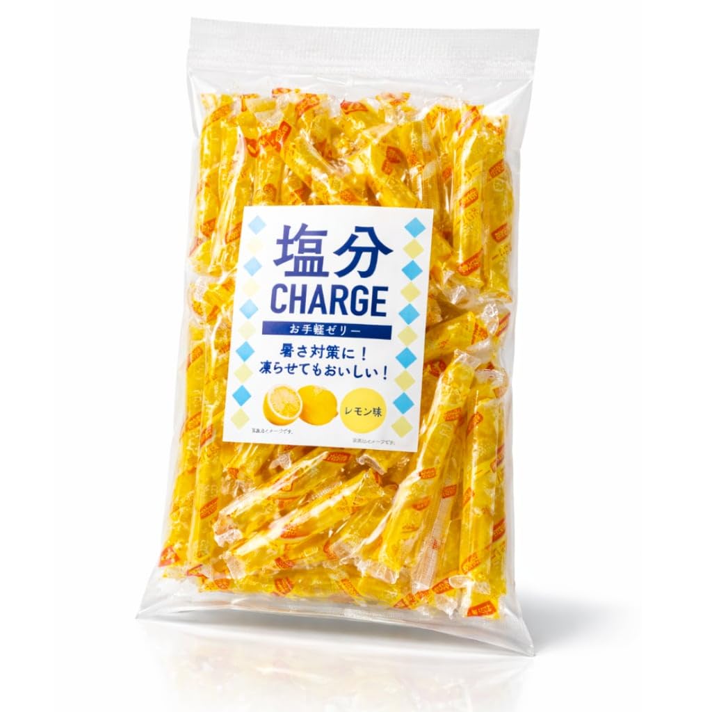 Amazon.co.jp: 凍らせてもおいしい 塩分チャージゼリー レモン味 400g 