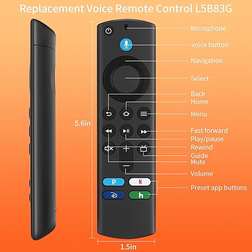 Miniatura 3 de L5B83G - Control remoto de repuesto con función de voz (3 generación) apto para Smart TV Stick (2 generación, 3 generación, Lite, 4K), apto para