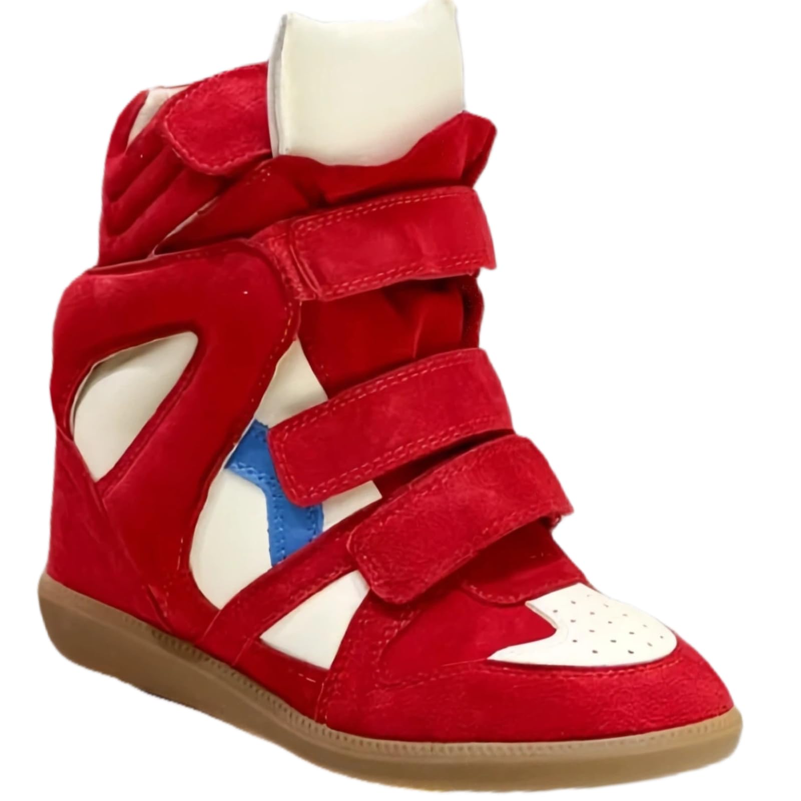 Chic Comfort Ankle Boots for Women Hook-and-Loop Waterproof Platform Wedge Round-Toe Genuine Leather Casual Chubby Shoes Fall Winter