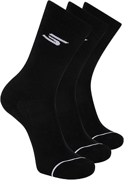 Skechers Mens 3-pack Performance Pickleball Crew Socks, Odor Control & Mesh Ventilation