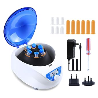 Centrifuge Machine 6x15mL/10mL/7mL/1.5-5mL, Lab Benchtop Centrifuges w/2 Preloaded Programs, 30sec-99min Running, Low Speed 300-5000rpmMax.RCF 2600xg