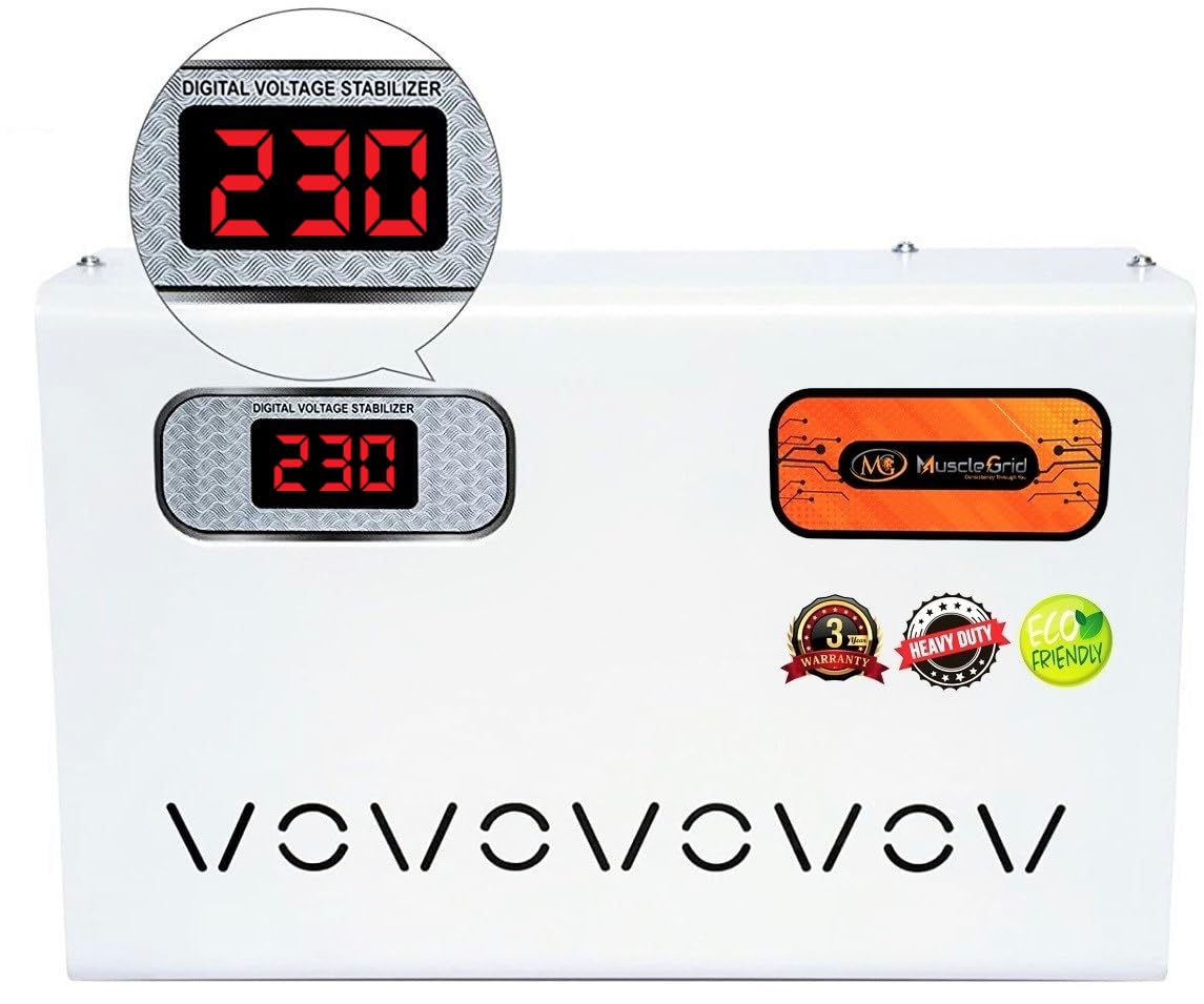 MuscleGrid 5KVA (130V-260V) Heavy Duty Voltage Stabilizer for Home 2 Ton AC Output 230V 2024 Model (B09TBJNCPD) Amazon Price History, Amazon Price Tracker