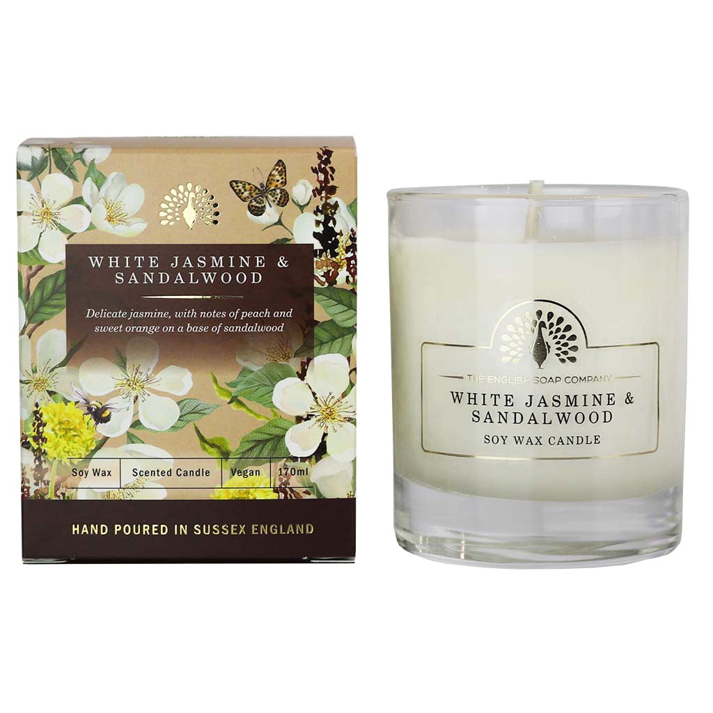 The English Soap Company White Esc 170Ml Jasmine And Sandalwood Candle