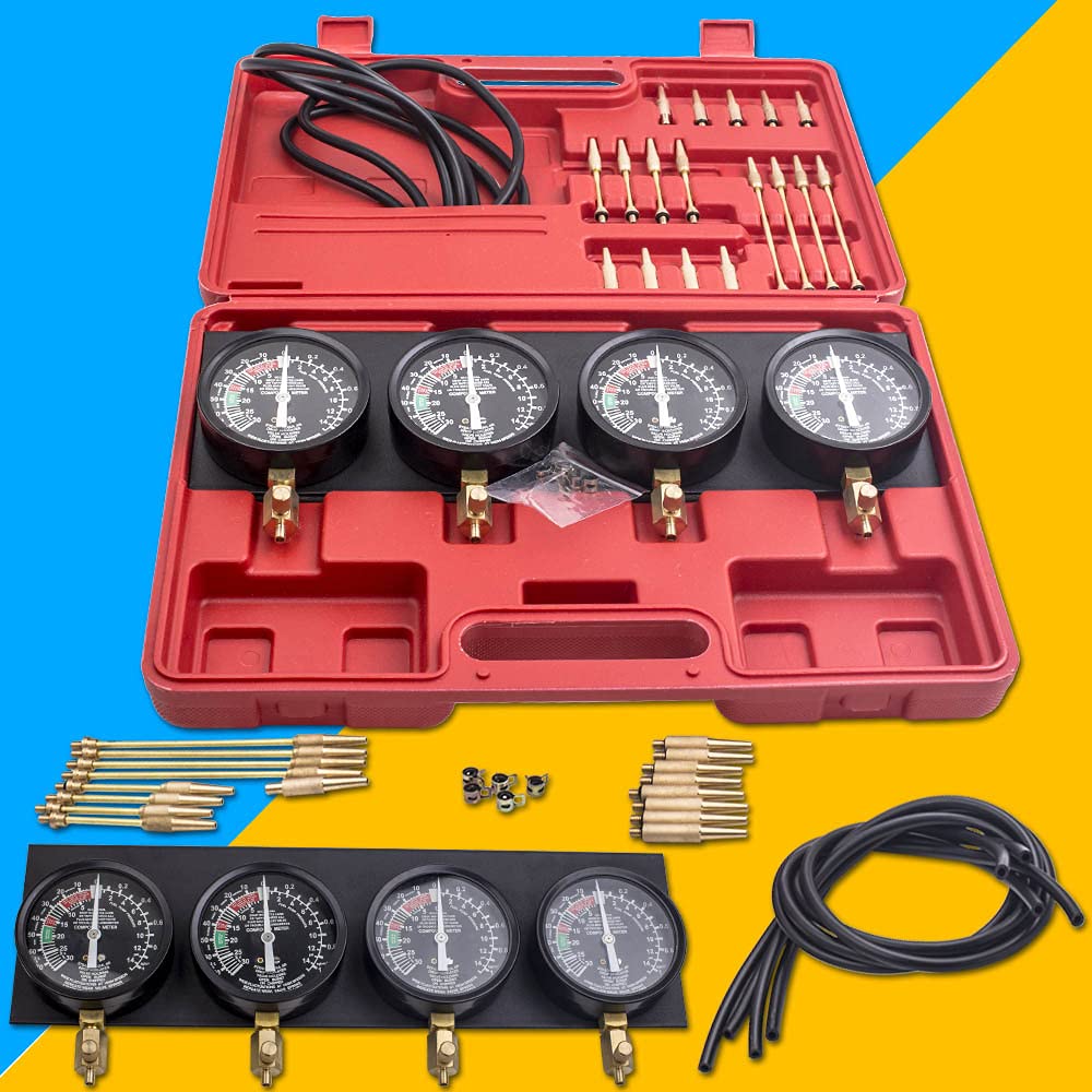 maXpeedingrods Motorrad 4 Vergaser Synchrontester 4 Synchronuhren Synchrontestgerät einstellen