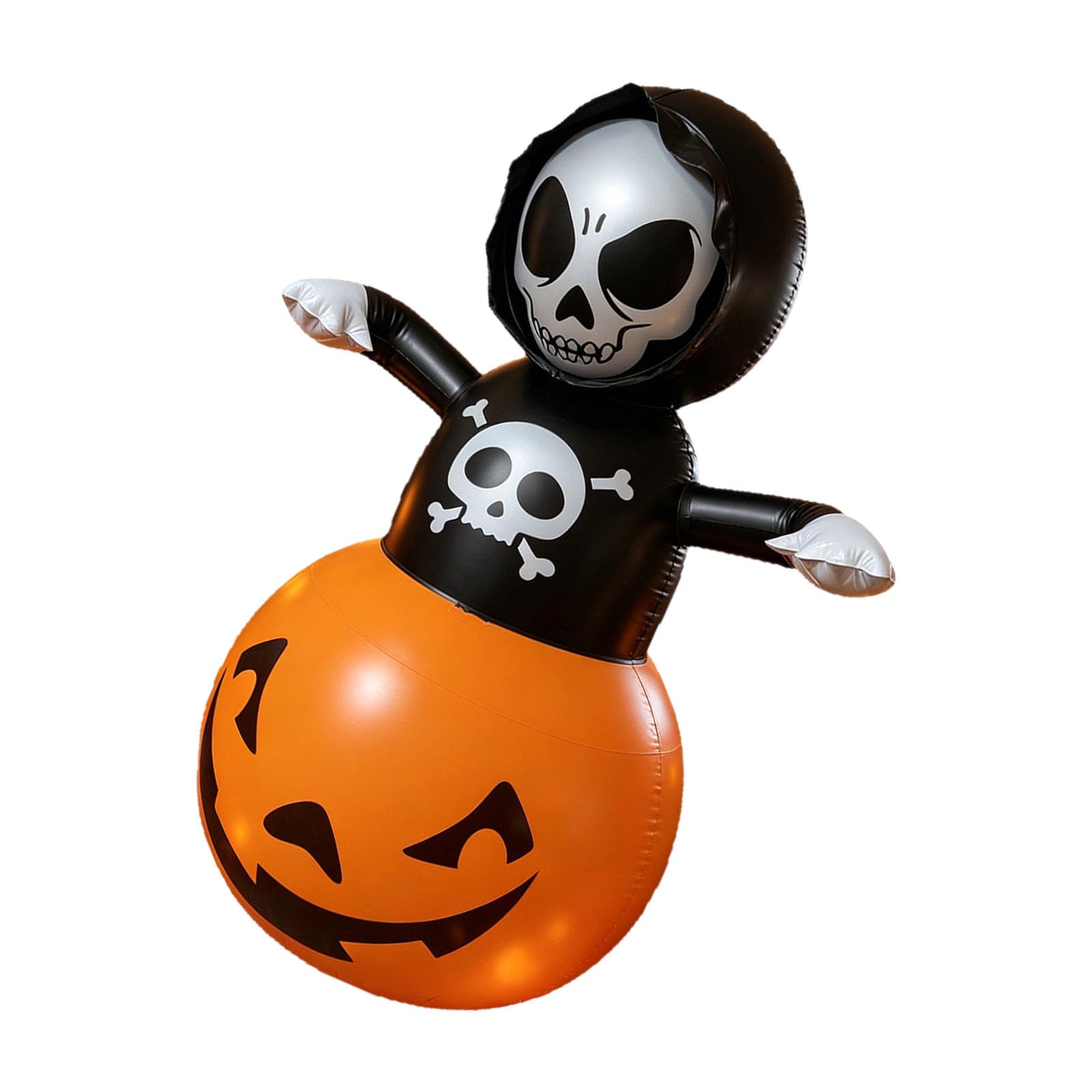 Nadmuchiwana dekoracja halloweenowa czaszka dynia oświetlone podwórko z PVC