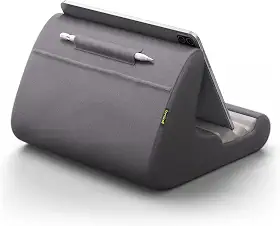 Lamicall Suporte de travesseiro para tablet – almofada macia para tablet, suporte de telefone com suporte para caneta stylus e bolso, para iPad Pro 12.9, Air, Mini, Kindle, Galaxy Tab e dispositivos