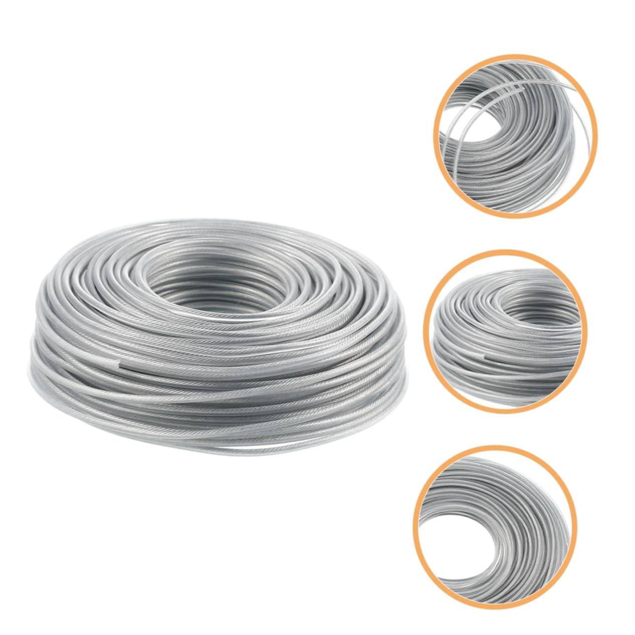 Yardwe 45m Filo per Decespugliatore in Corda per Tosaerba Accessorio per Falciatura Compatto e Resistente Facile da Sostituire e Installare