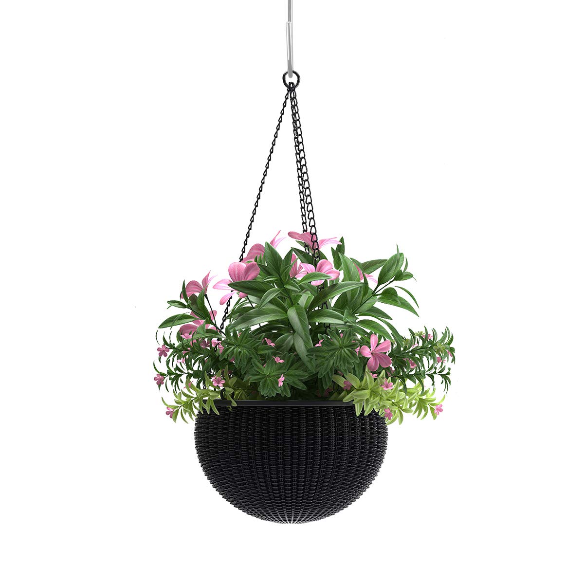 Lot de 2 crochets de jardin surdimensionnés en forme de S en métal argenté très résistant pour suspendre des plantes, mangeoires à oiseaux, paniers, lanternes et ornements (23 pouces)