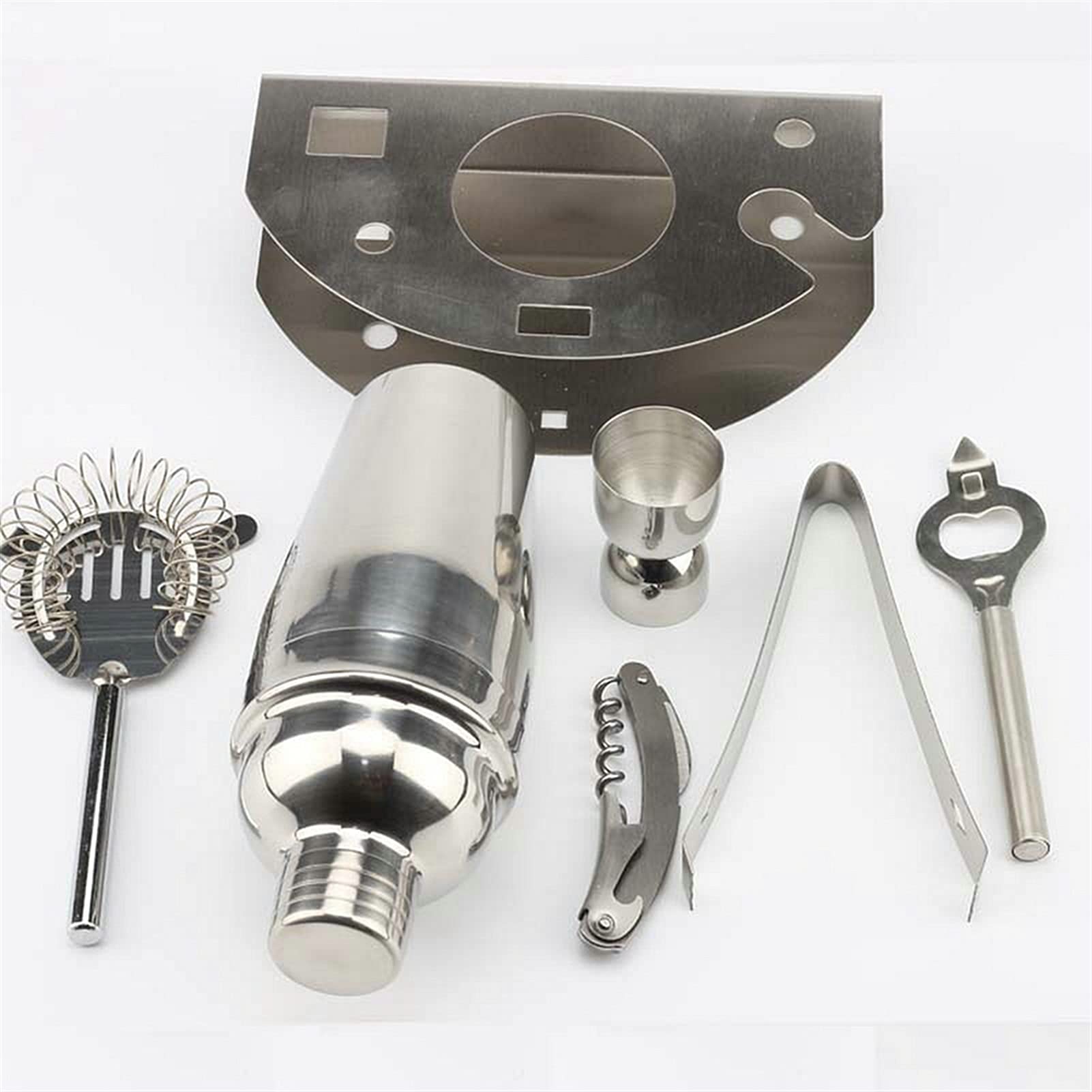 Juego de Coctelera 55 0ML Coctelera de cóctel Sistema de Acero Inoxidable Coctelera Shaker Set Abrey Mezcler Bar Wine Professional Bar Herramientas Principiantes Agitador de Cócteles