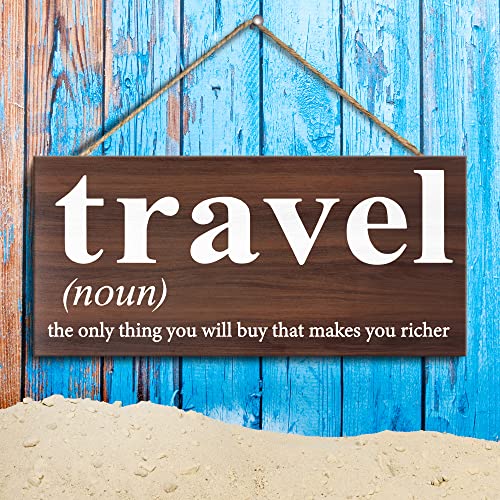 Jennygems Travel Sign, The Only Thing You Will Buy That Makes You Richer, Travel Gifts Decor And Wall Hanging, Made In Usa #TOP3