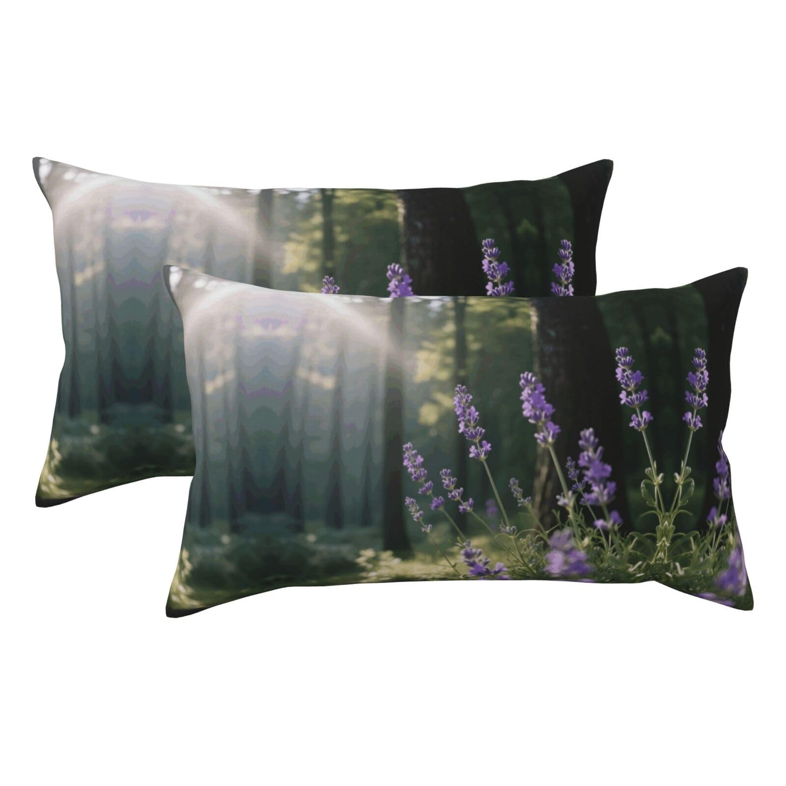 Flowers Luxury King Pillowcases Set of 2, Plush Velvet Feel Pillow Covers with Hidden Zipper, Skin & Hair Friendly, 20x36 Inches Pillow Cases for Sleeping Gift