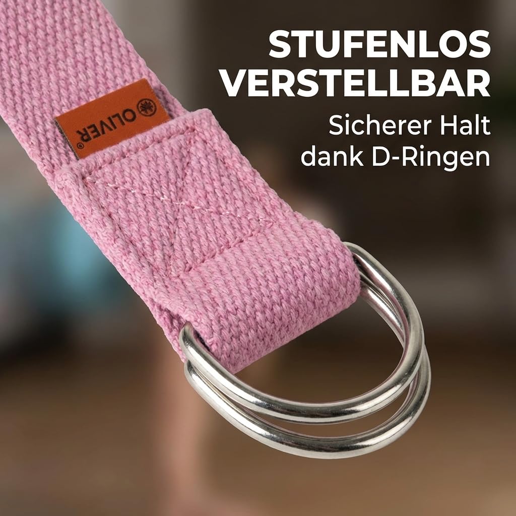 Oliver Yogagurt 250cm Orchidee 10er Paket Yoga Pilates Meditation Entspannung