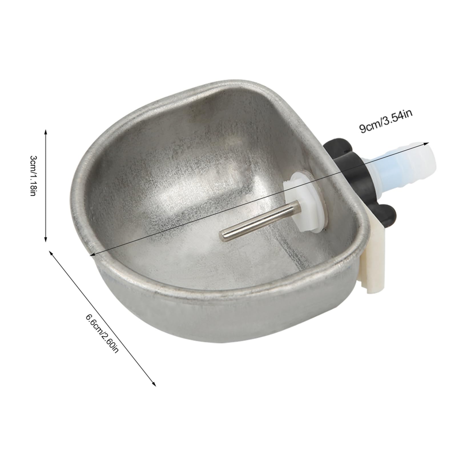 10 dispensadores de agua de conejo de acero inoxidable con cuenco, bebedero automático para conejos, jaula colgante extraíble para mascotas, cuencos de agua para conejos, equipo de beber