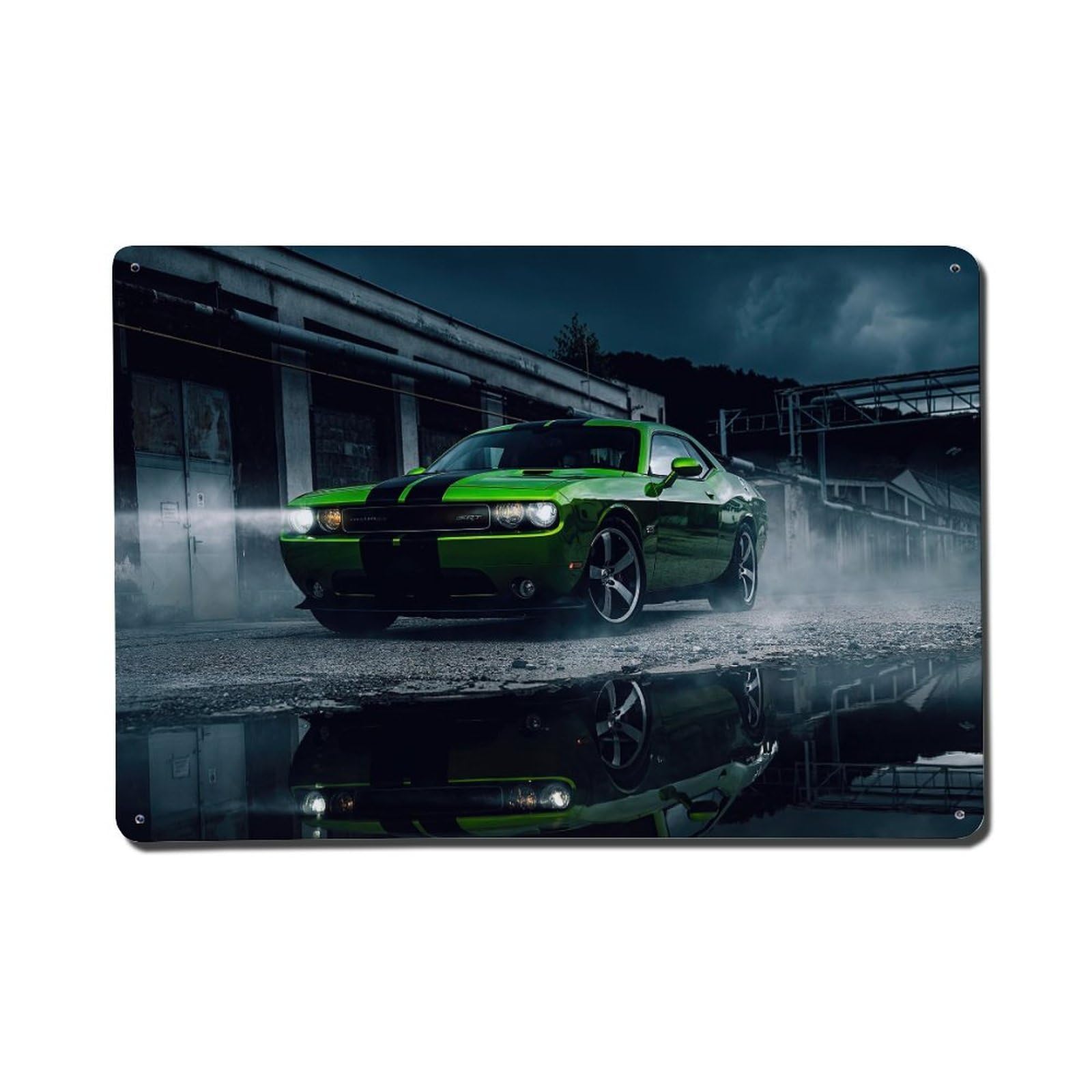 Muscle Car for Challenger SRT-8 Sport Car Metal Tin Sign Plaque Wall Decor for Cafe, Club, Garden Metal Poster 8x12Inch