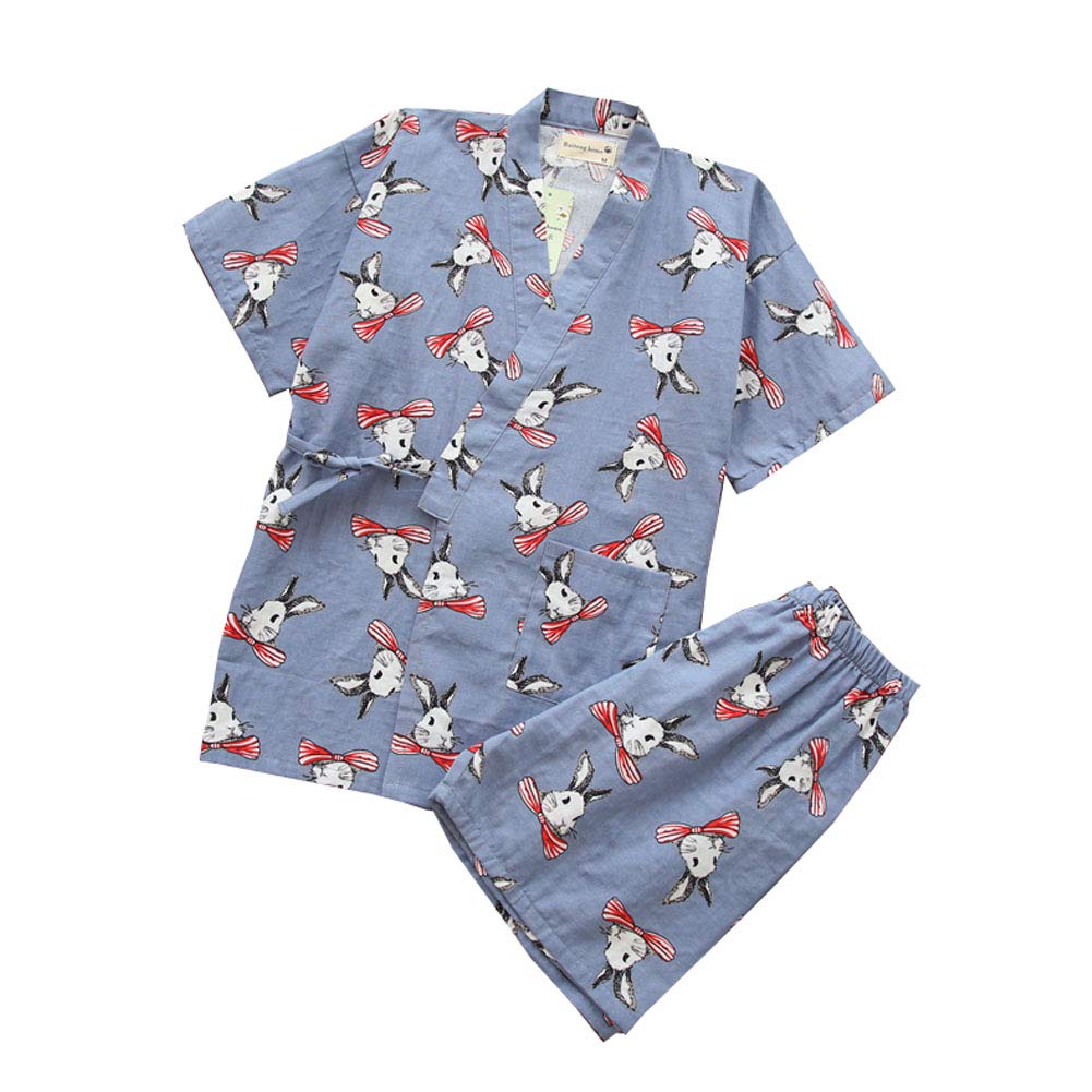 un-brand Women's Japanese Short-sleeve Short Pants Pajamas Yukata Kimono (Size L, A22)