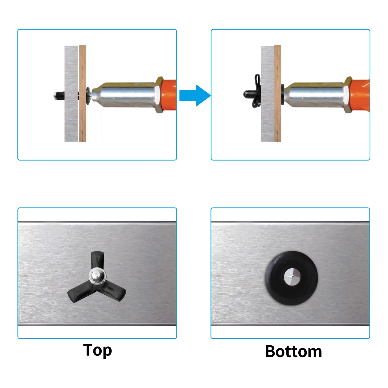 Wshao Store 30 / 50pcs Rivetti Pop In Alluminio M3.2 M4 M4.8. Rivetti Di Scarico In Acciaio For Rivetti Ciechi A Cupola (Number Of PCS : M3.2(50pcs), STEM Length : 16mm - Foto 4