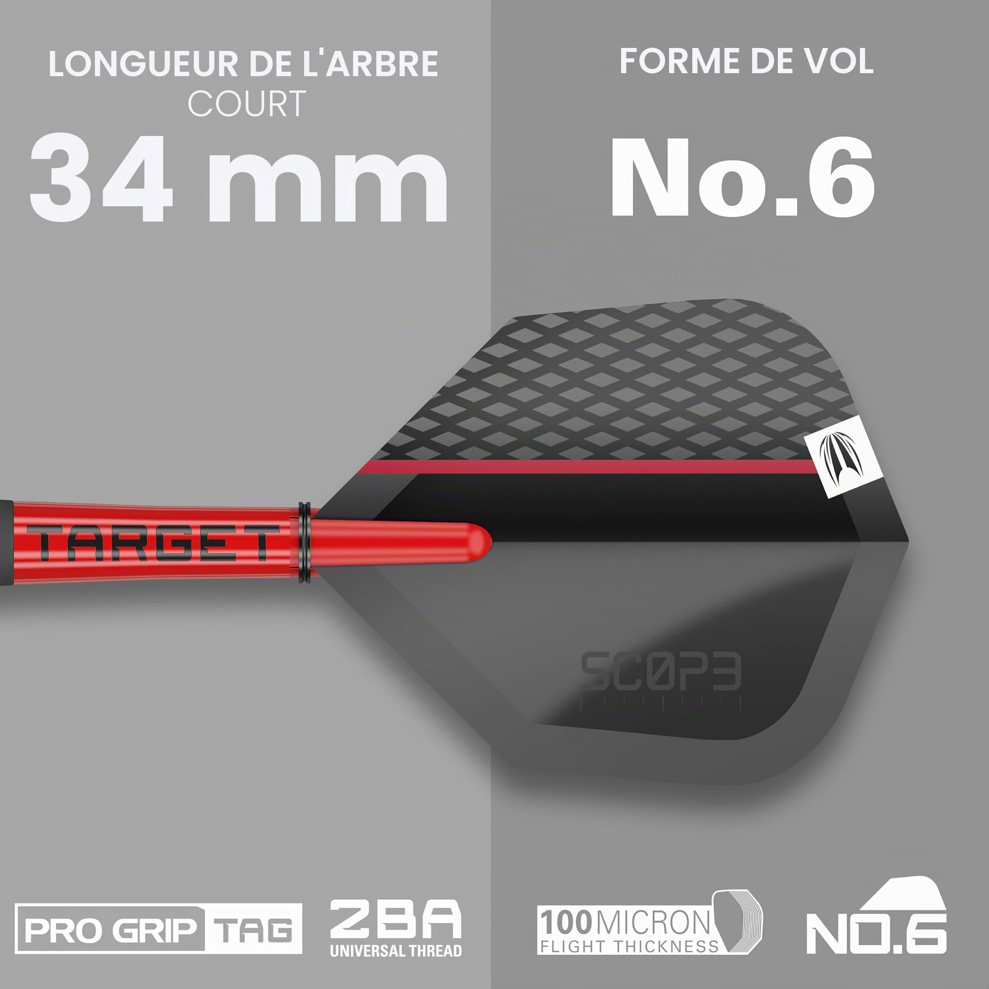 Target Darts Scope Steel Tip Swiss Point Darts, 90% Tungsten Dart Set | Fléchettes à Pointe en Acier, Set de fléchettes Professionnelles avec Pointes suisses et Outils 01/02/03/04-21G/22G/23G/24G/25G